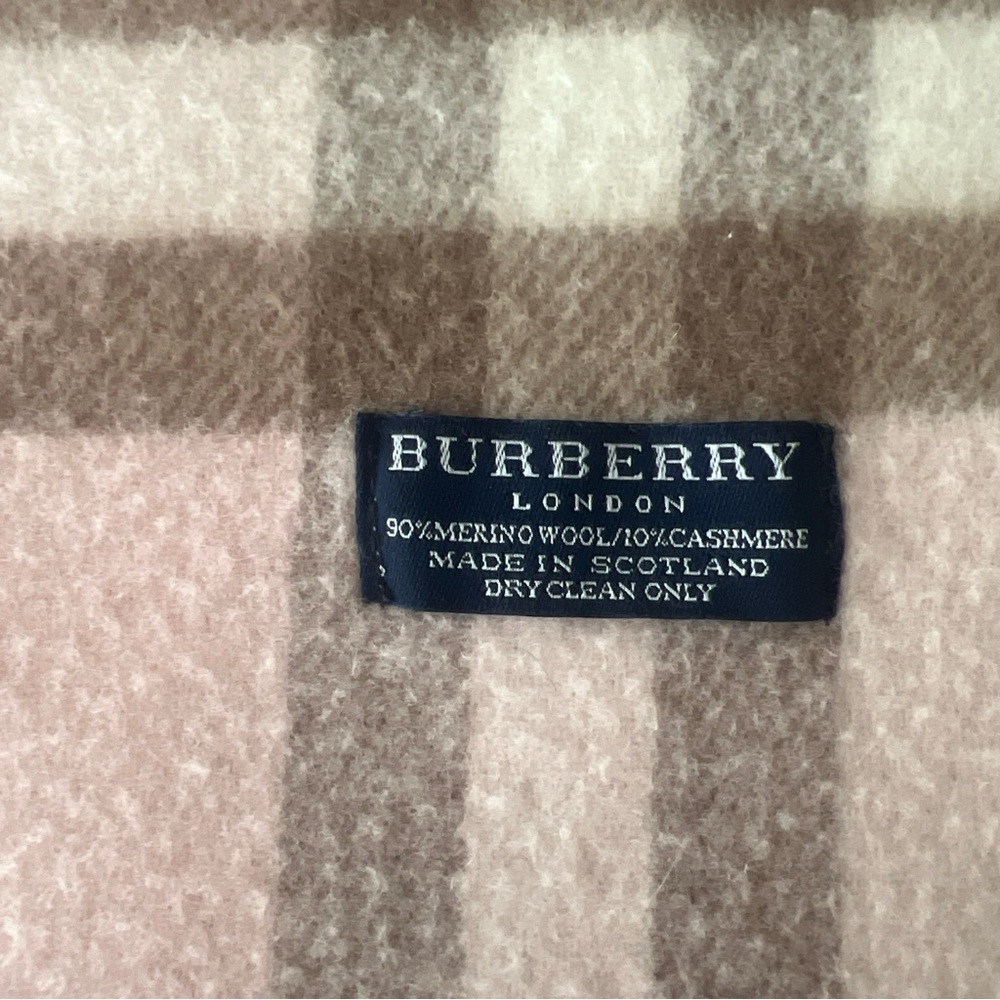 Burberry Plaid Wool Cashmere Cape - Brown and Cream